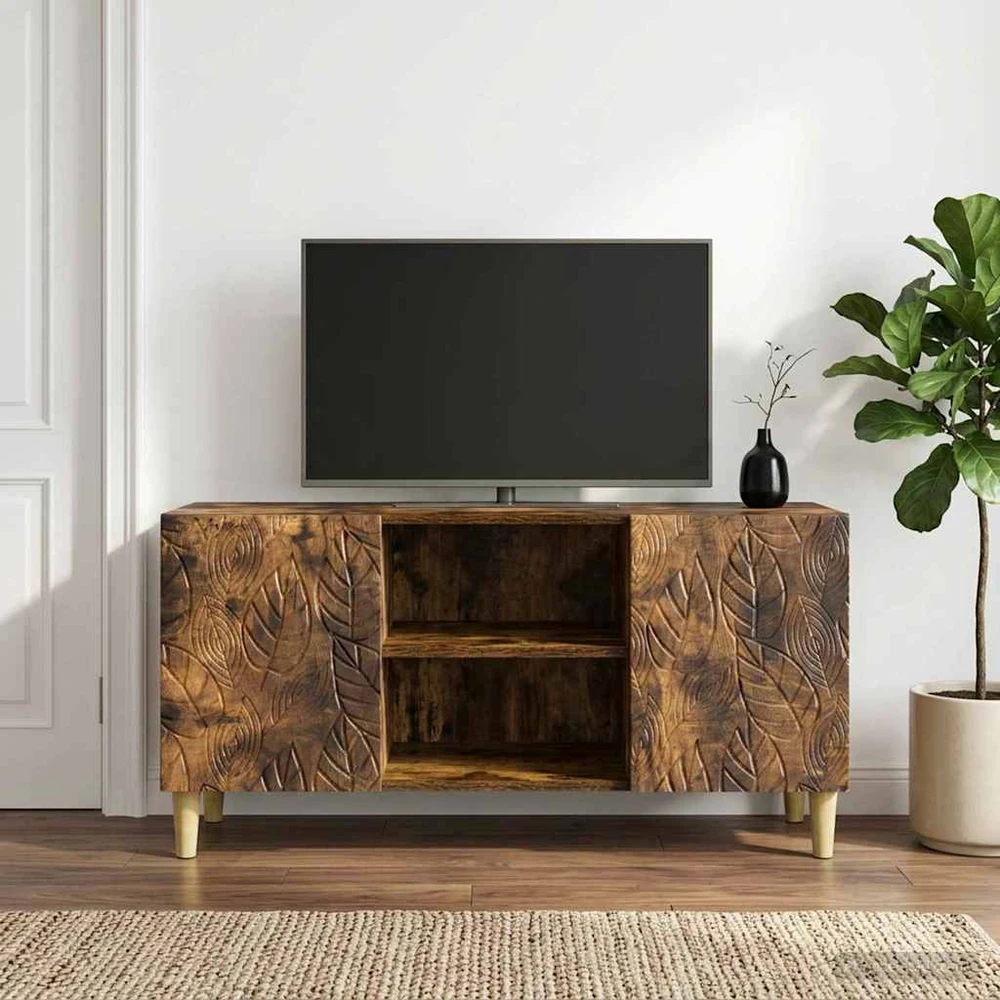 TV staliukas Televizoriaus spintelė 102 x 34,5 x 50 cm Dūminio ąžuolo