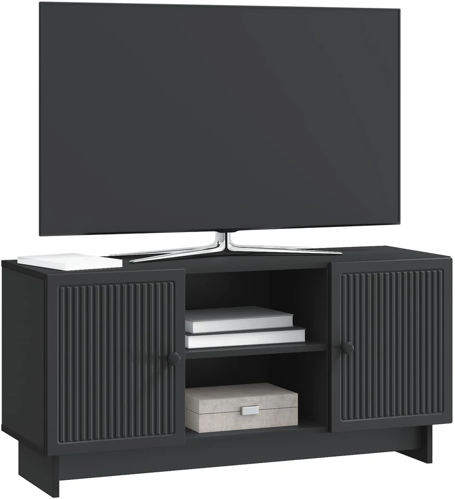 TV staliukas Televizoriaus spintelė 102 x 34,5 x 50 cm Juoda