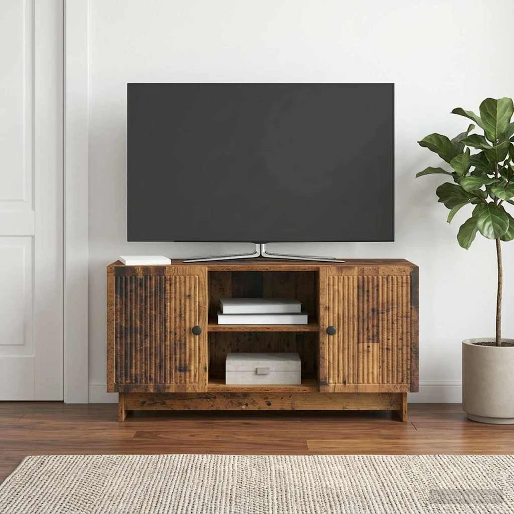 TV staliukas Televizoriaus spintelė 102 x 34,5 x 50 cm Sendintos medienos