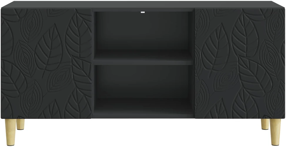 TV staliukas Televizoriaus spintelė 102 x 34,5 x 50 cm Juoda