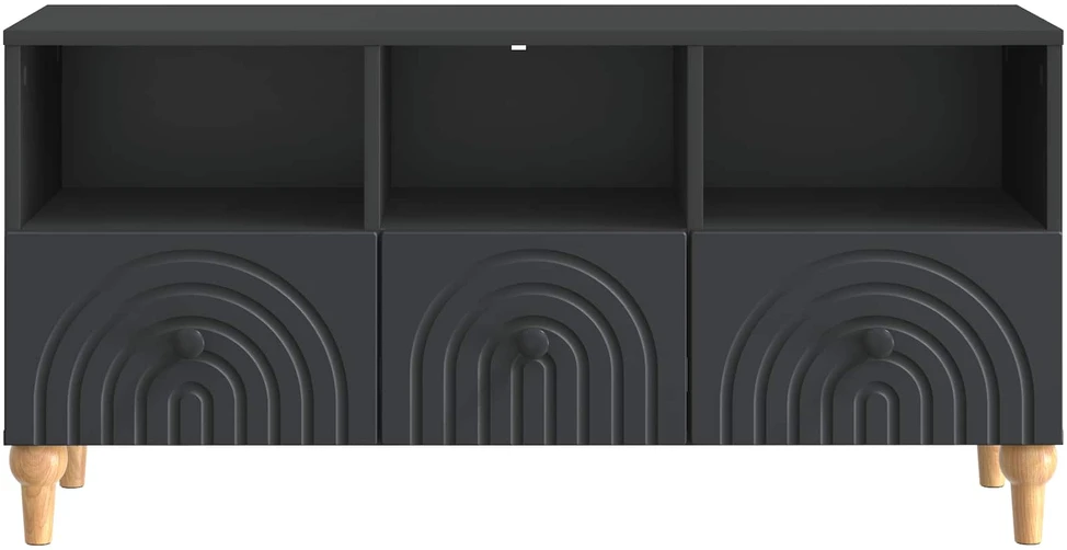 TV staliukas Televizoriaus spintelė 102 x 34,5 x 50 cm Juodas