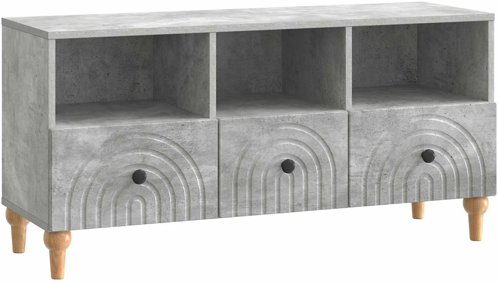 TV staliukas Televizoriaus spintelė 102 x 34,5 x 50 cm Betono Pilka