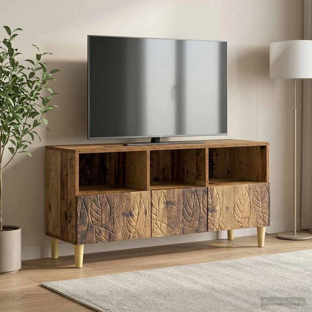 TV staliukas Televizoriaus spintelė 102 x 34,5 x 50 cm Sendintos medienos