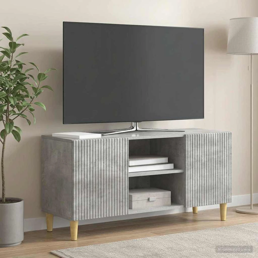 TV staliukas Televizoriaus spintelė 102 x 34,5 x 50 cm Betono pilka
