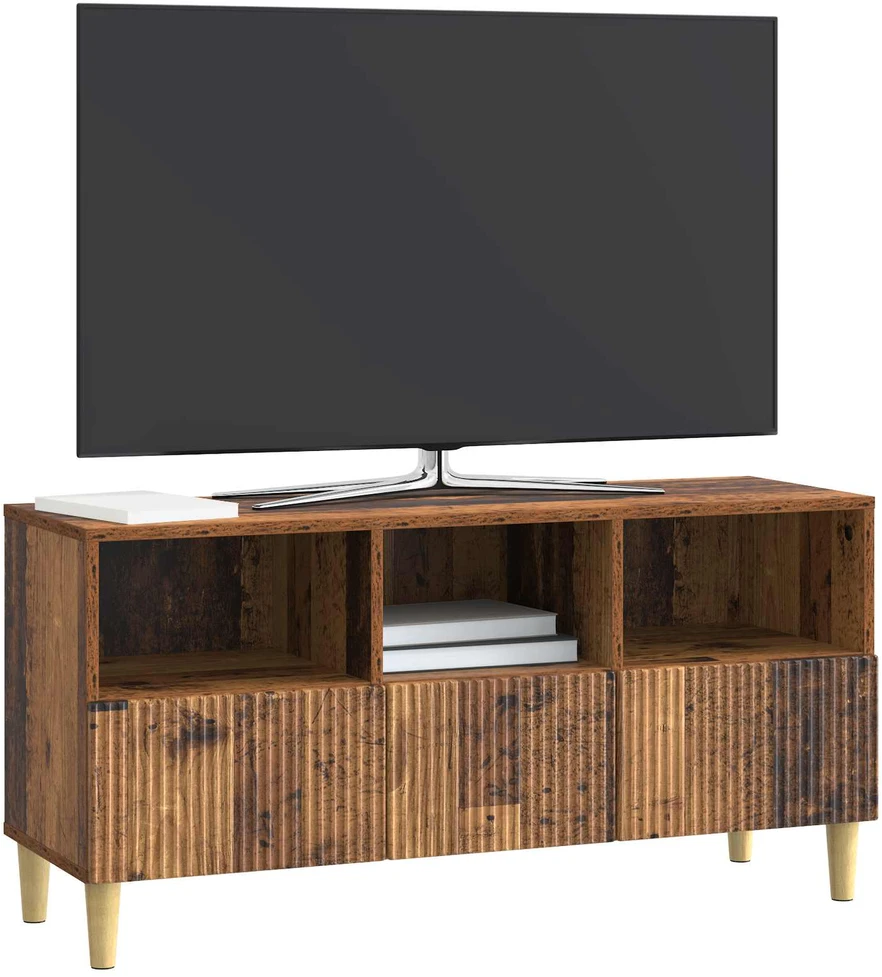 TV staliukas Televizoriaus spintelė 102 x 34,5 x 50 cm Sendintos medienos