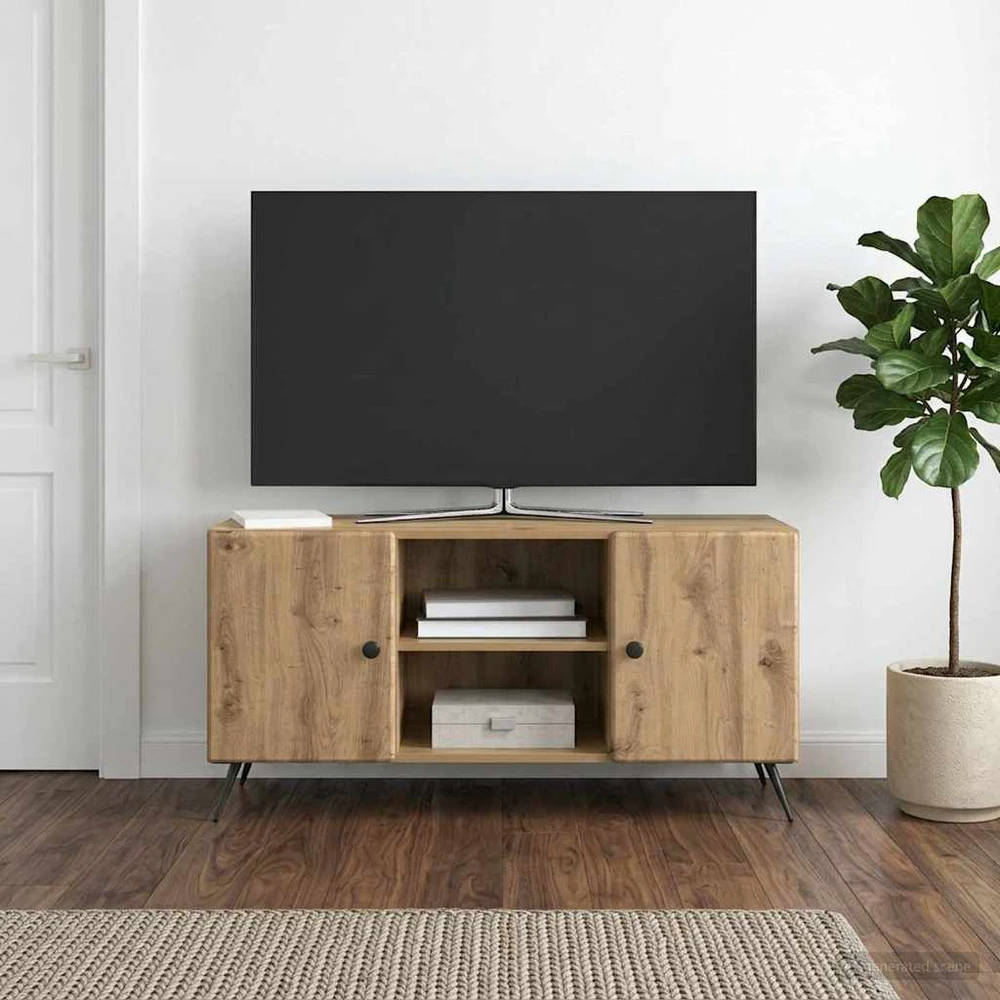 TV staliukas Televizoriaus spintelė 102 x 34,5 x 50 cm Artisano ąžuolo