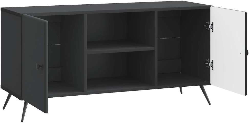 TV staliukas Televizoriaus spintelė 102 x 34,5 x 50 cm Juoda