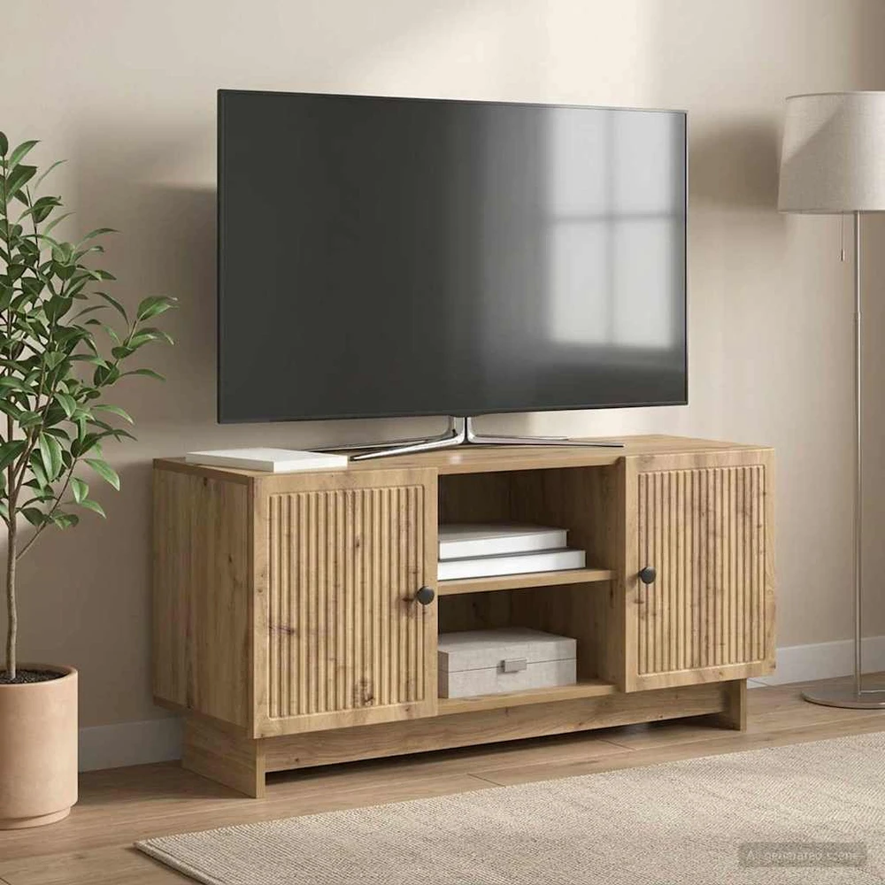 TV staliukas Televizoriaus spintelė 102 x 34,5 x 50 cm Artisano ąžuolo