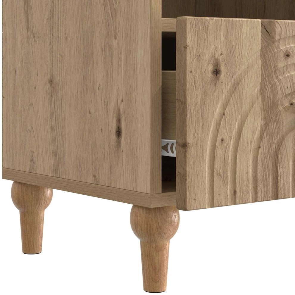 TV staliukas Televizoriaus spintelė 102 x 34,5 x 50 cm Amatinė Ąžuolas