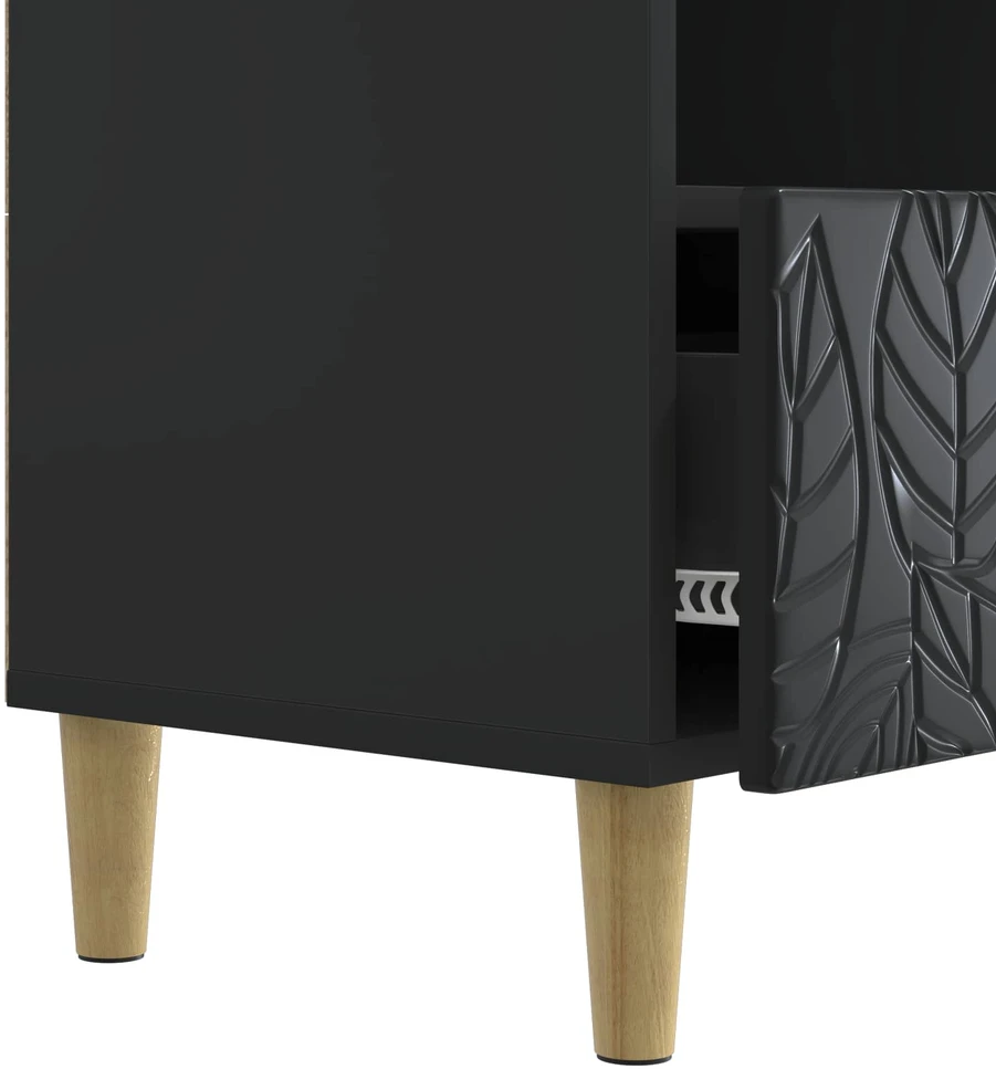 TV staliukas Televizoriaus spintelė 102 x 34,5 x 50 cm Juoda