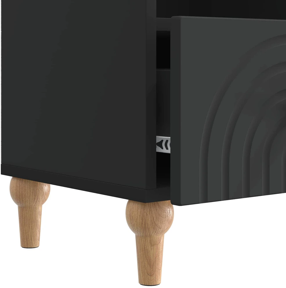 TV staliukas Televizoriaus spintelė 102 x 34,5 x 50 cm Juodas
