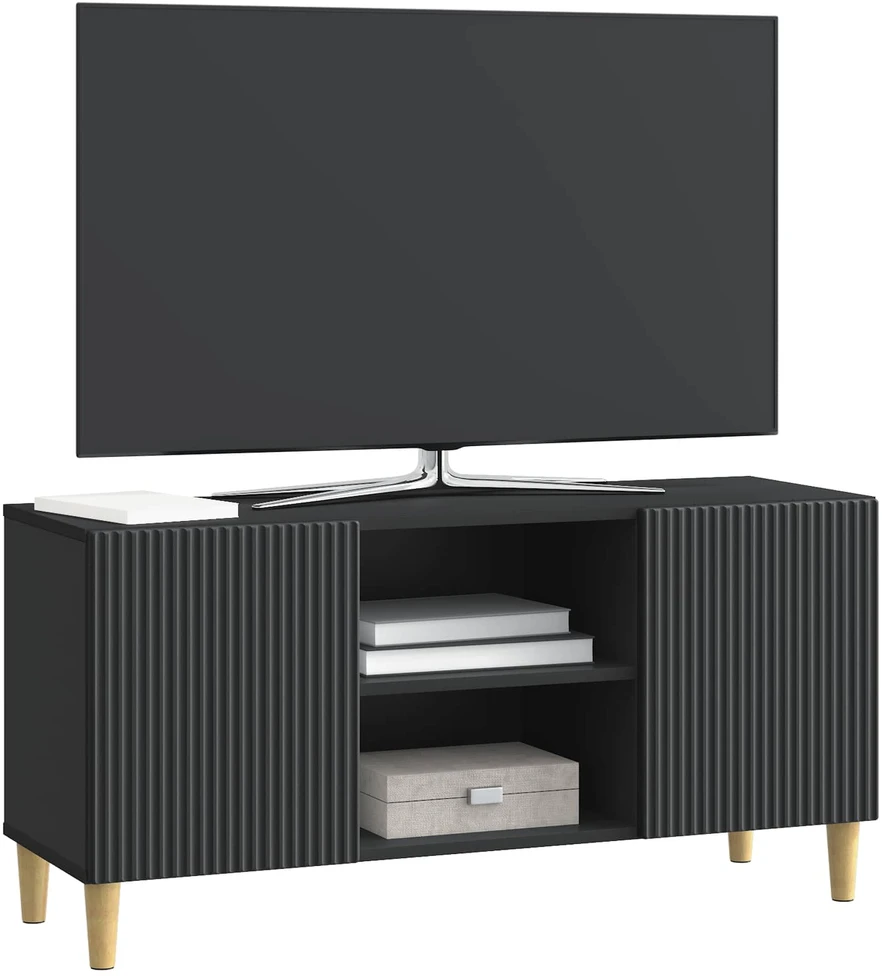 TV staliukas Televizoriaus spintelė 102 x 34,5 x 50 cm Juoda