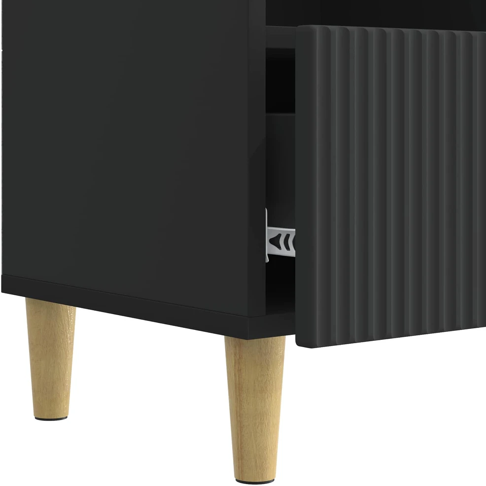 TV staliukas Televizoriaus spintelė 102 x 34,5 x 50 cm Juoda
