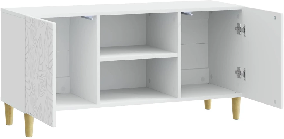 TV staliukas Televizoriaus spintelė 102 x 34,5 x 50 cm Balta