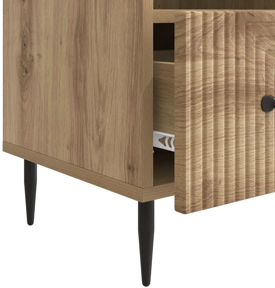 TV staliukas Televizoriaus spintelė 102 x 34,5 x 50 cm Artisano ąžuolo