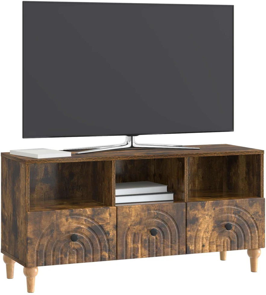 TV staliukas Televizoriaus spintelė 102 x 34,5 x 50 cm Rūkytas Ąžuolas