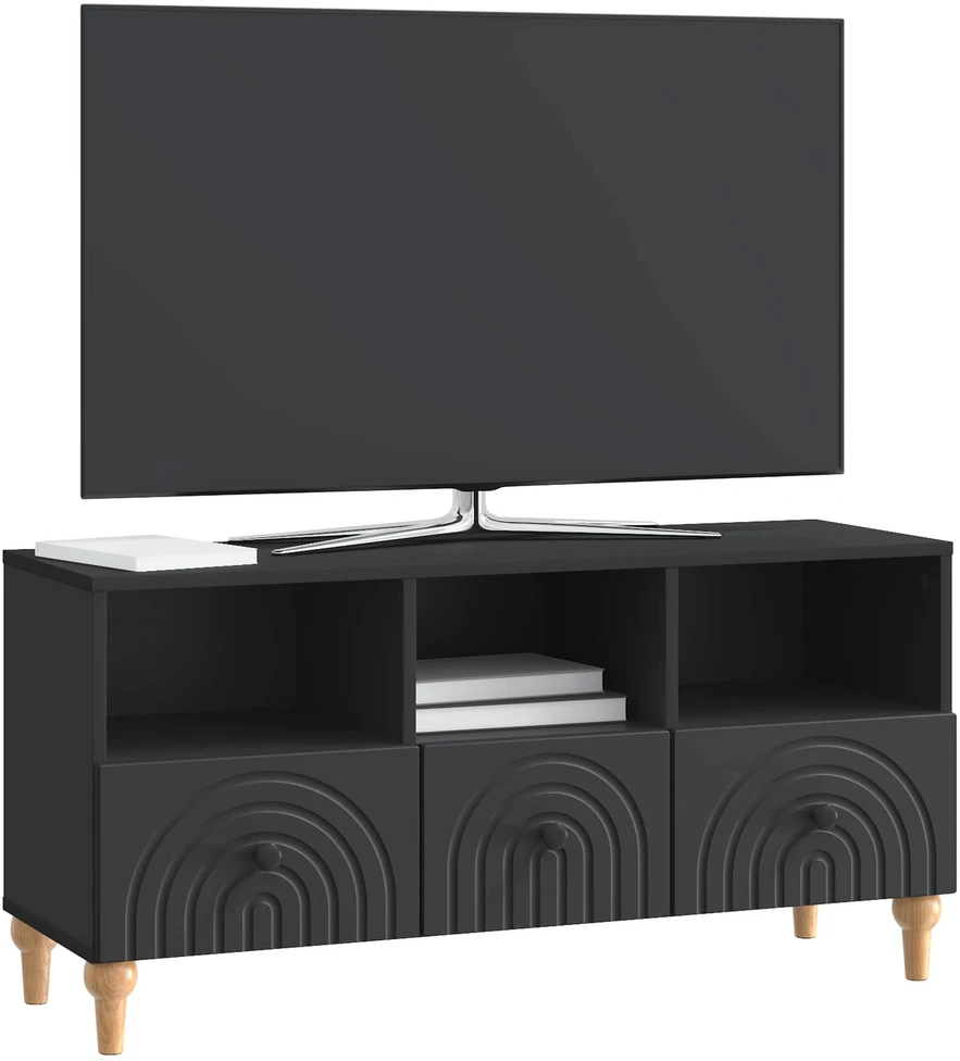 TV staliukas Televizoriaus spintelė 102 x 34,5 x 50 cm Juodas