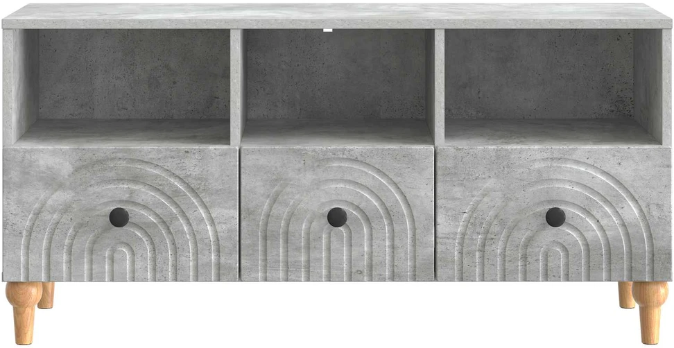 TV staliukas Televizoriaus spintelė 102 x 34,5 x 50 cm Betono Pilka