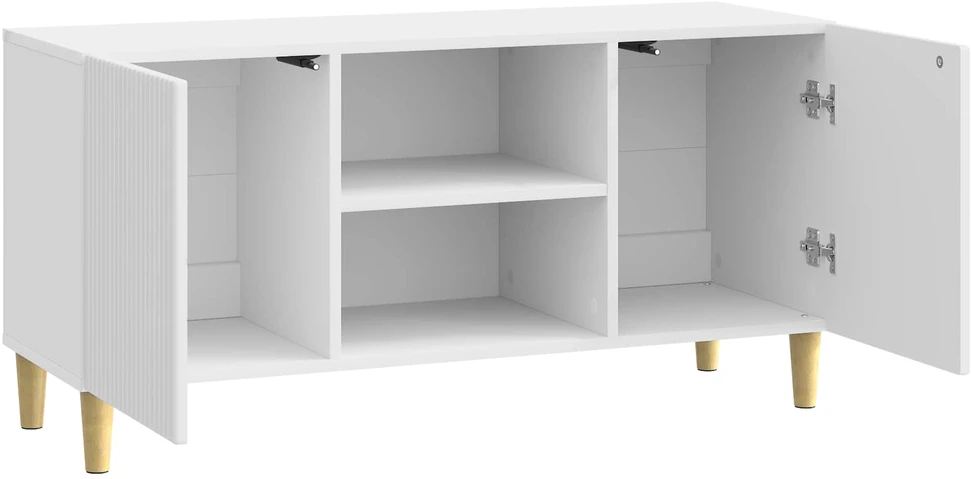 TV staliukas Televizoriaus spintelė 102 x 34,5 x 50 cm Itin blizgi balta