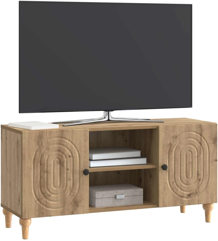 TV staliukas Televizoriaus spintelė 102 x 34,5 x 50 cm Artisano ąžuolo