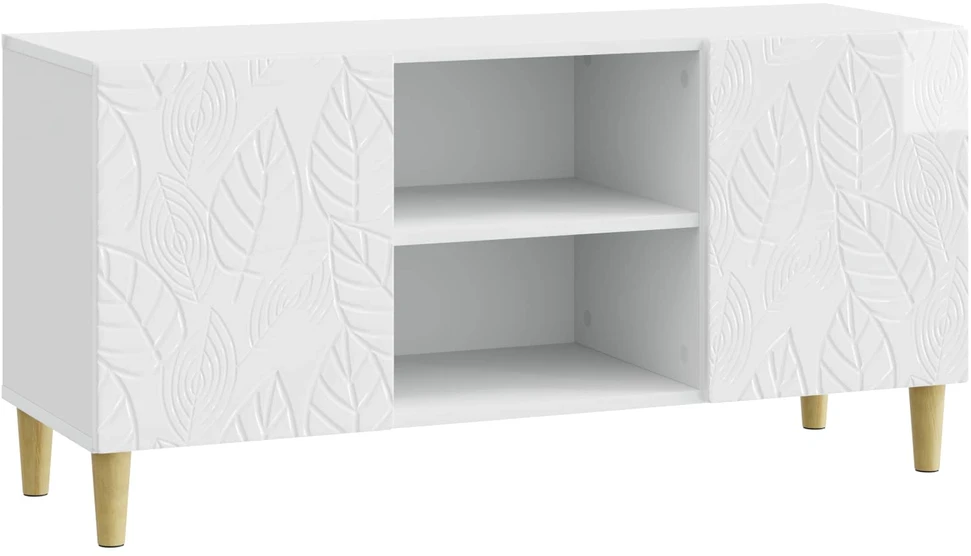 TV staliukas Televizoriaus spintelė 102 x 34,5 x 50 cm Itin blizgi balta