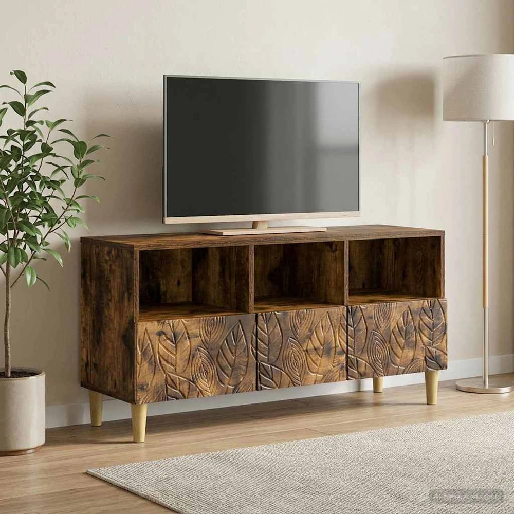 TV staliukas Televizoriaus spintelė 102 x 34,5 x 50 cm Dūminio ąžuolo