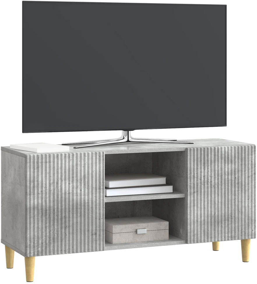 TV staliukas Televizoriaus spintelė 102 x 34,5 x 50 cm Betono pilka