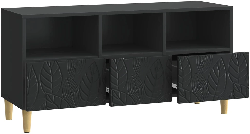 TV staliukas Televizoriaus spintelė 102 x 34,5 x 50 cm Juoda