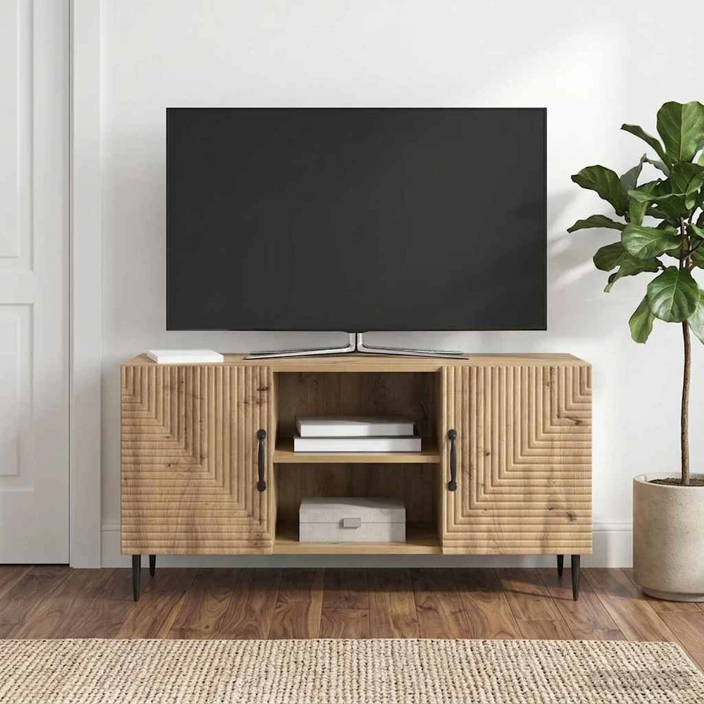 TV staliukas Televizoriaus spintelė 102 x 34,5 x 50 cm Artisano ąžuolo
