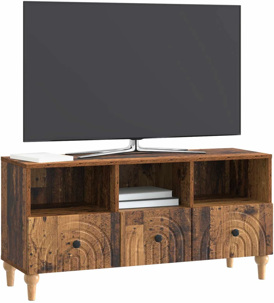 TV staliukas Televizoriaus spintelė 102 x 34,5 x 50 cm Senas medis