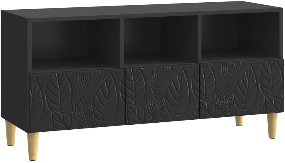 TV staliukas Televizoriaus spintelė 102 x 34,5 x 50 cm Juoda