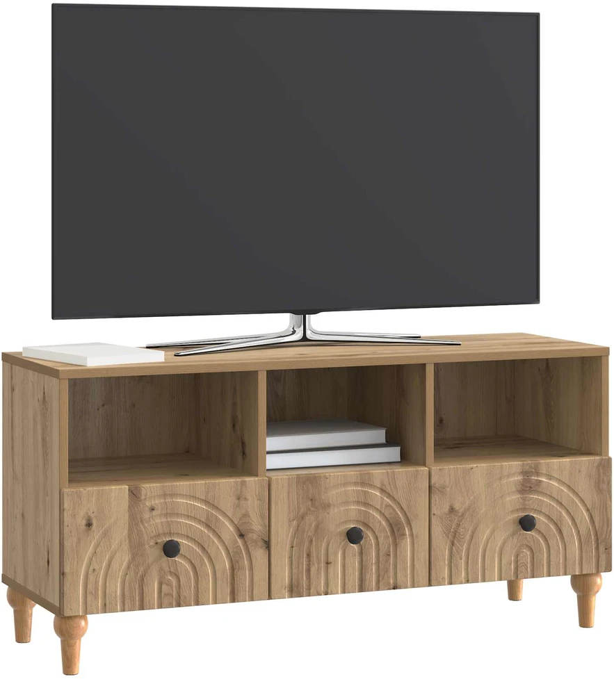 TV staliukas Televizoriaus spintelė 102 x 34,5 x 50 cm Amatinė Ąžuolas