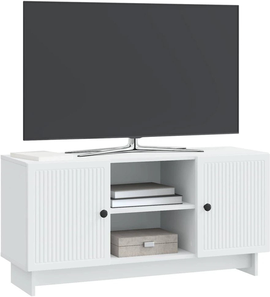 TV staliukas Televizoriaus spintelė 102 x 34,5 x 50 cm Balta