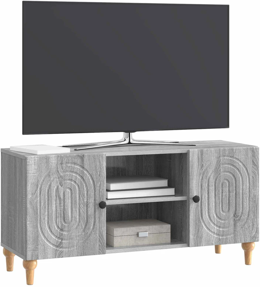 TV staliukas Televizoriaus spintelė 102 x 34,5 x 50 cm Pilka sonoma ąžuolo