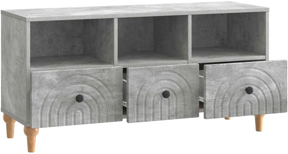 TV staliukas Televizoriaus spintelė 102 x 34,5 x 50 cm Betono Pilka