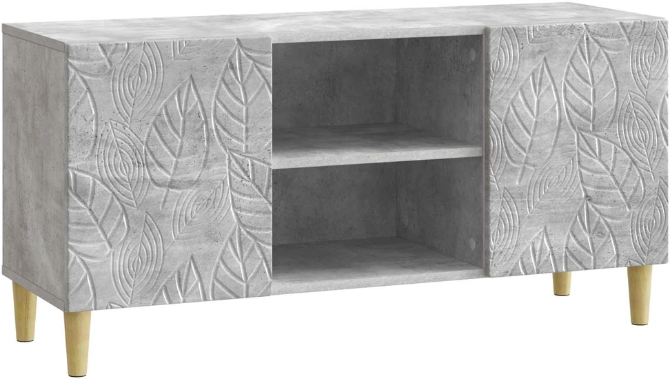 TV staliukas Televizoriaus spintelė 102 x 34,5 x 50 cm Betono pilka