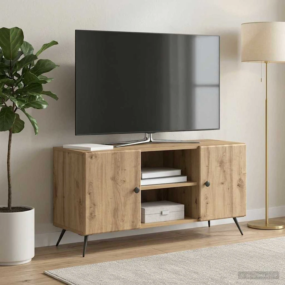 TV staliukas Televizoriaus spintelė 102 x 34,5 x 50 cm Artisano ąžuolo