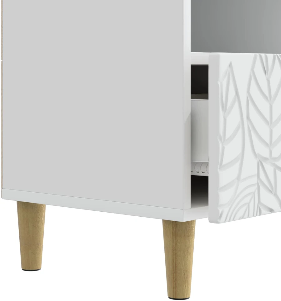 TV staliukas Televizoriaus spintelė 102 x 34,5 x 50 cm Balta