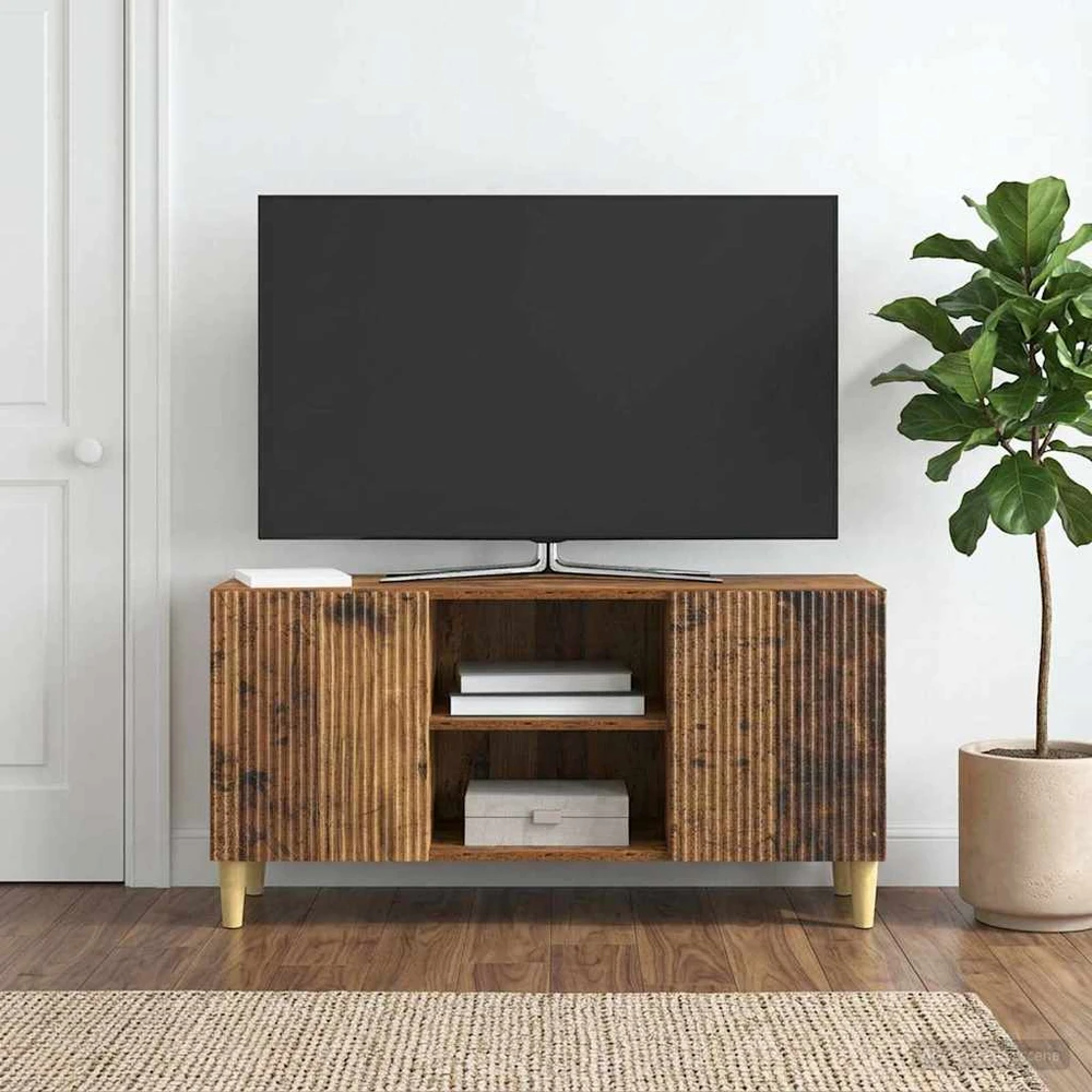 TV staliukas Televizoriaus spintelė 102 x 34,5 x 50 cm Sendintos medienos