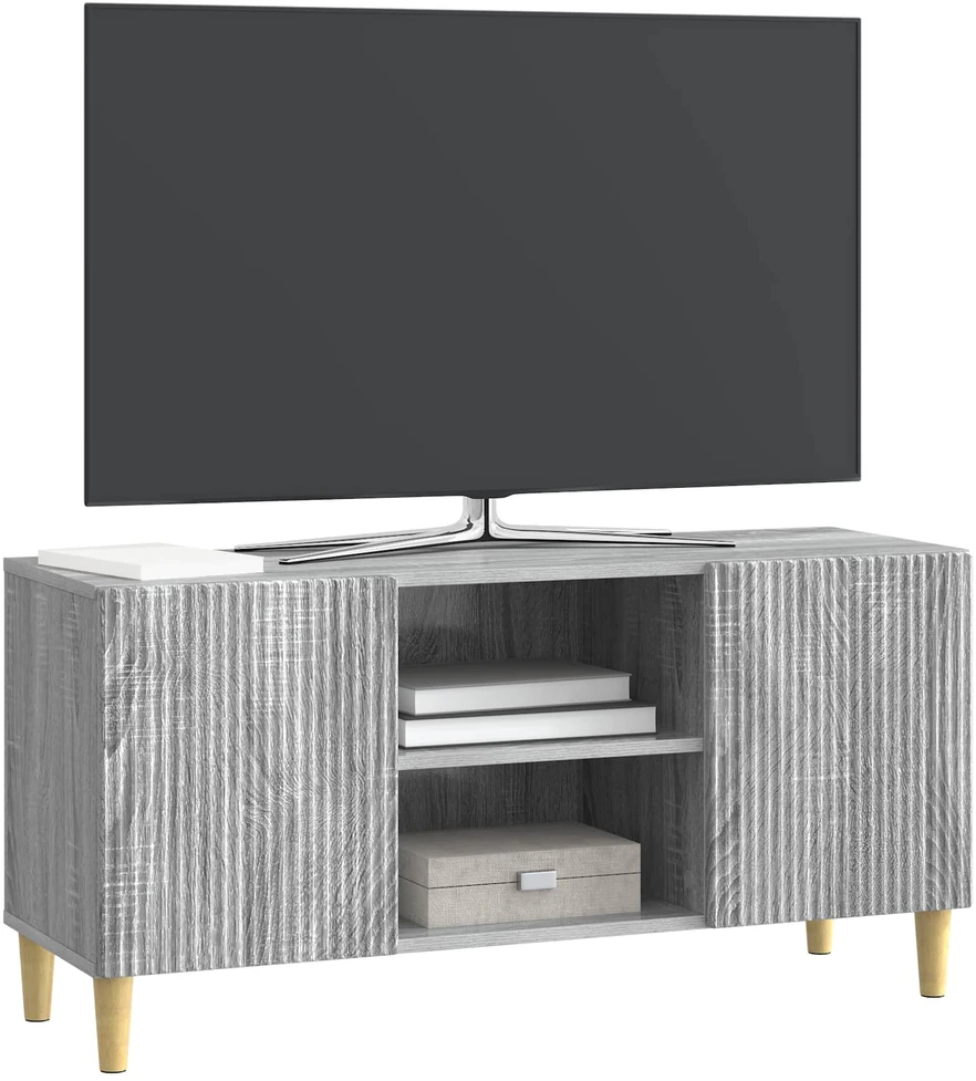 TV staliukas Televizoriaus spintelė 102 x 34,5 x 50 cm Pilka sonoma ąžuolo