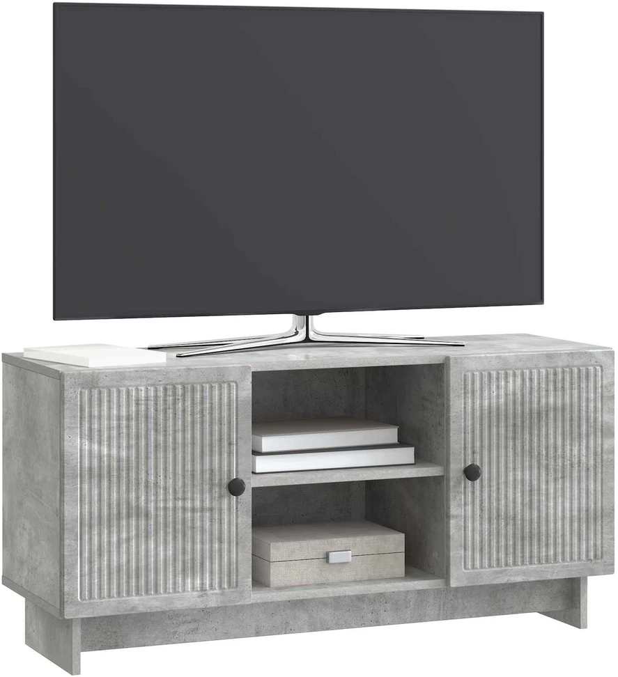 TV staliukas Televizoriaus spintelė 102 x 34,5 x 50 cm Betono pilka