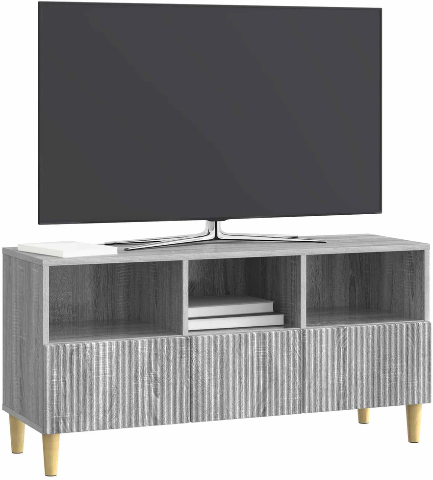 TV staliukas Televizoriaus spintelė 102 x 34,5 x 50 cm Pilka sonoma ąžuolo
