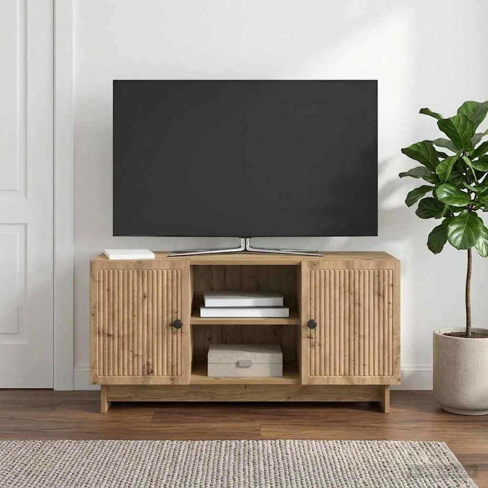 TV staliukas Televizoriaus spintelė 102 x 34,5 x 50 cm Artisano ąžuolo