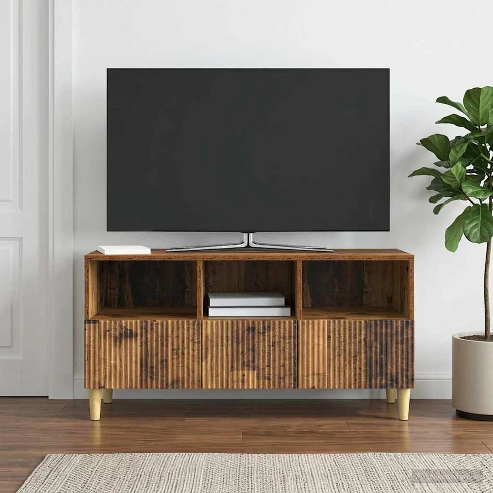 TV staliukas Televizoriaus spintelė 102 x 34,5 x 50 cm Sendintos medienos