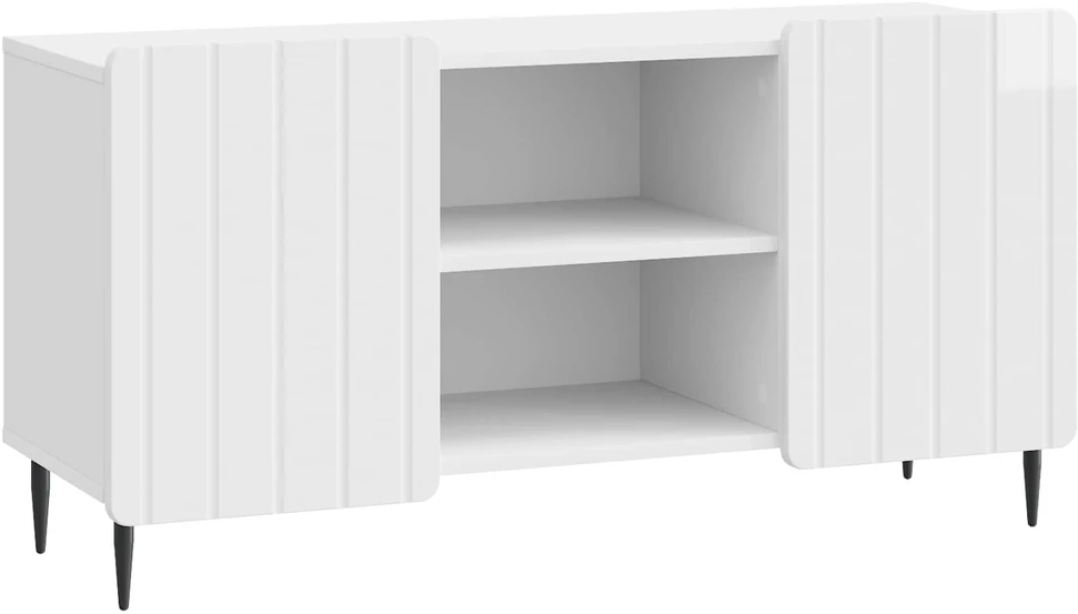 TV staliukas Televizoriaus spintelė 102 x 34,5 x 52 cm Itin blizgi balta