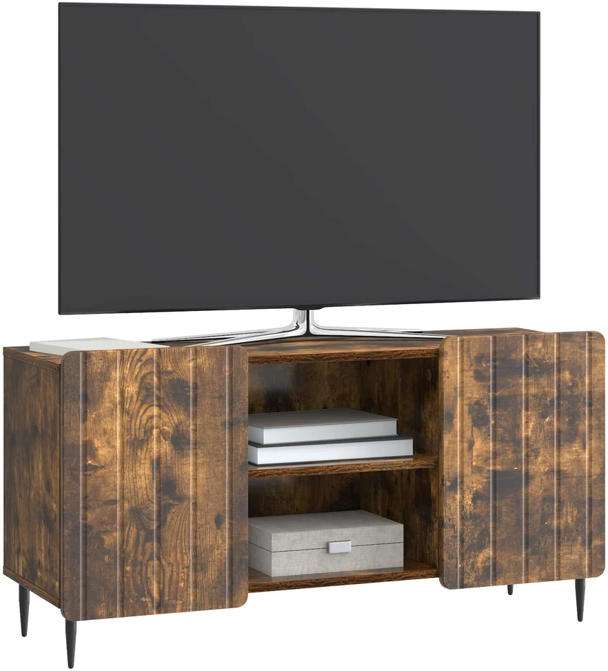 TV staliukas Televizoriaus spintelė 102 x 34,5 x 52 cm Dūminio ąžuolo
