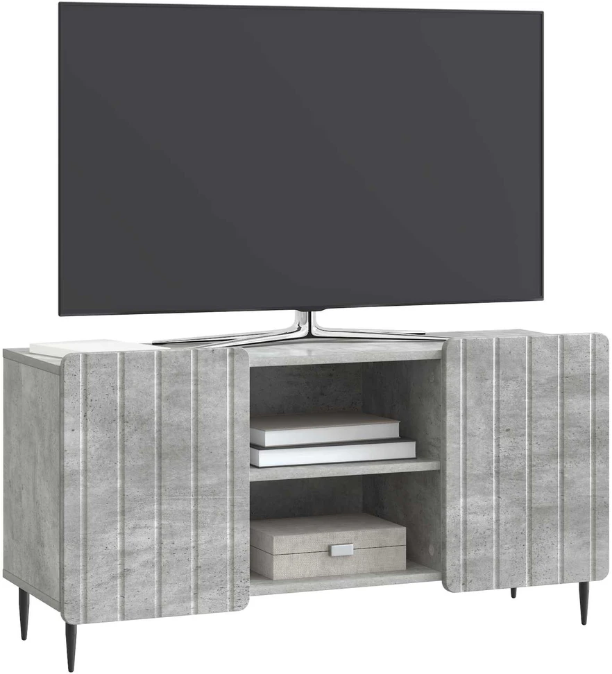 TV staliukas Televizoriaus spintelė 102 x 34,5 x 52 cm Betono pilka