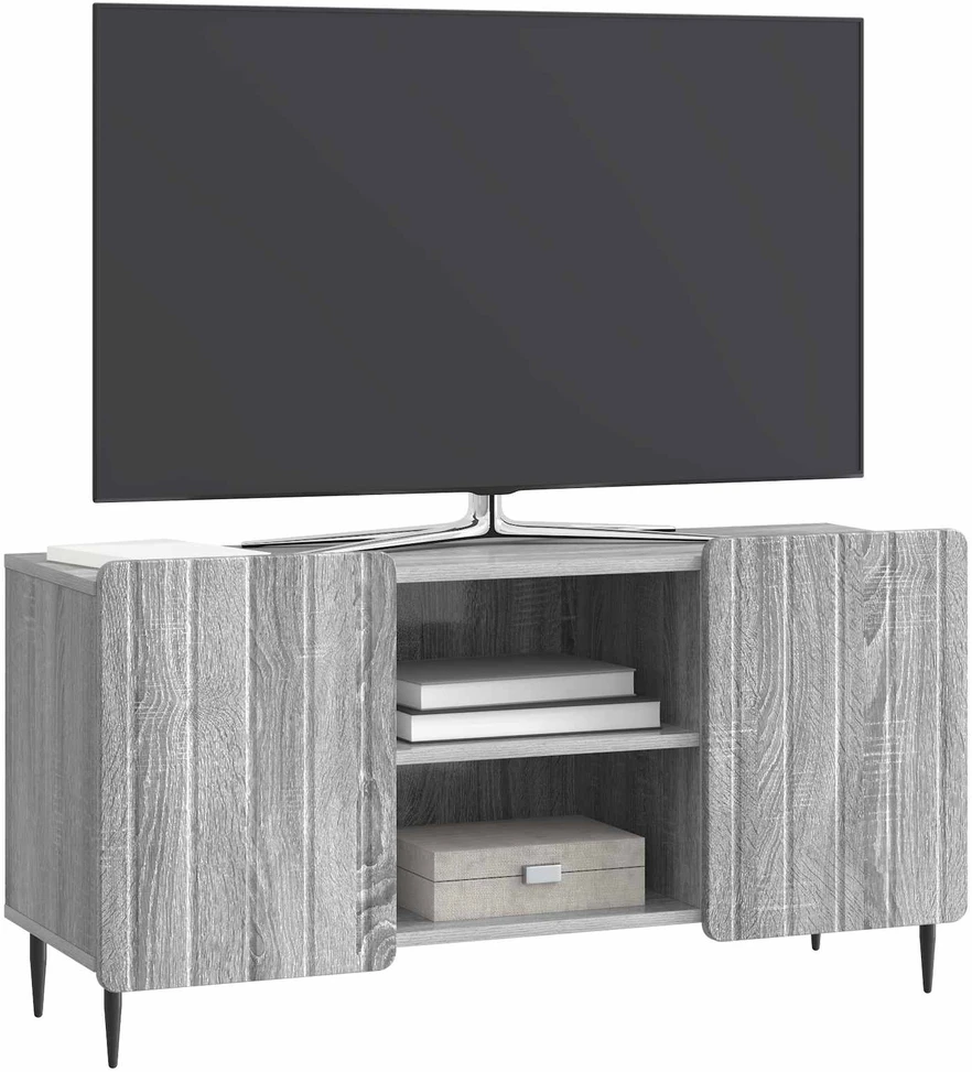 TV staliukas Televizoriaus spintelė 102 x 34,5 x 52 cm Pilka sonoma ąžuolo