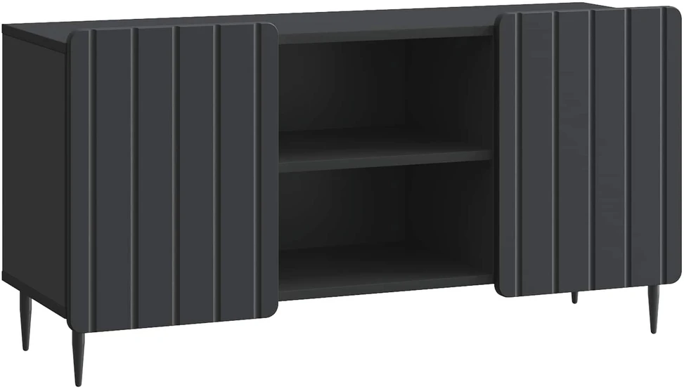 TV staliukas Televizoriaus spintelė 102 x 34,5 x 52 cm Juoda