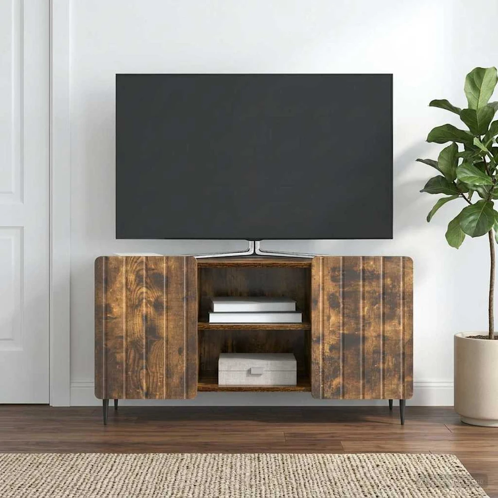 TV staliukas Televizoriaus spintelė 102 x 34,5 x 52 cm Dūminio ąžuolo